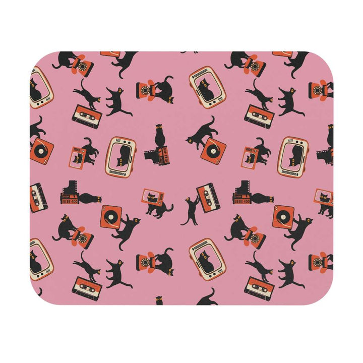 Retro Technology Cat Mouse Pad - Happy Little Kitty