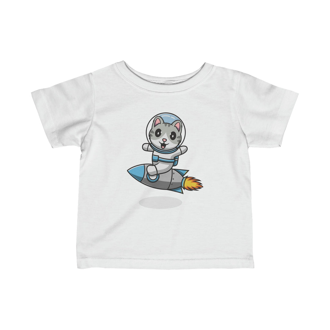 Rocket Kitty Infant Fine Jersey Tee - Happy Little Kitty
