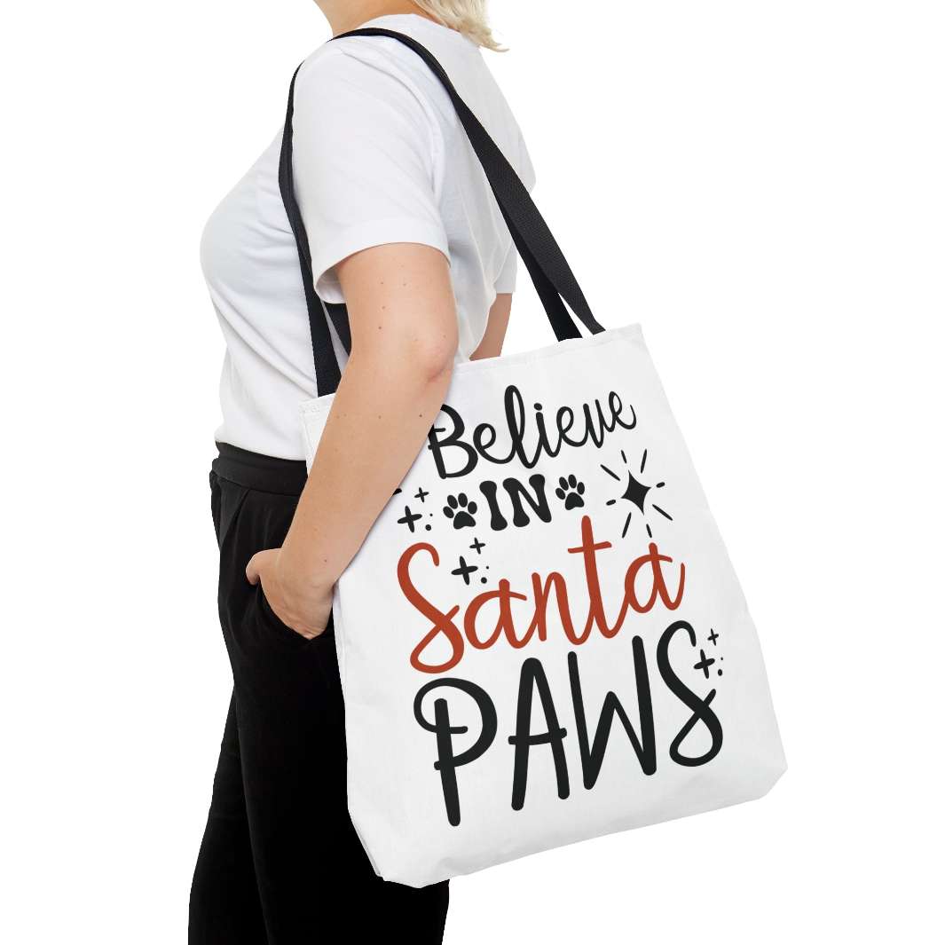 Santa Paws Tote Bag - Happy Little Kitty