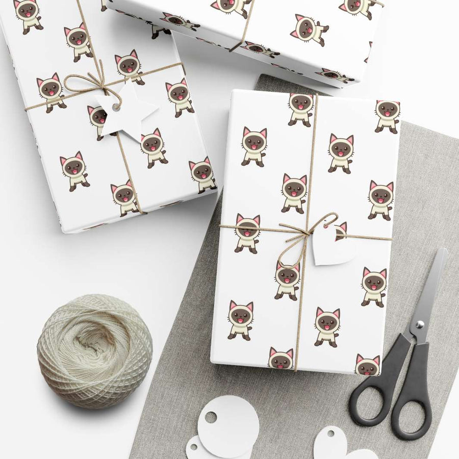 Siamese Cat Gift Wrap - Happy Little Kitty