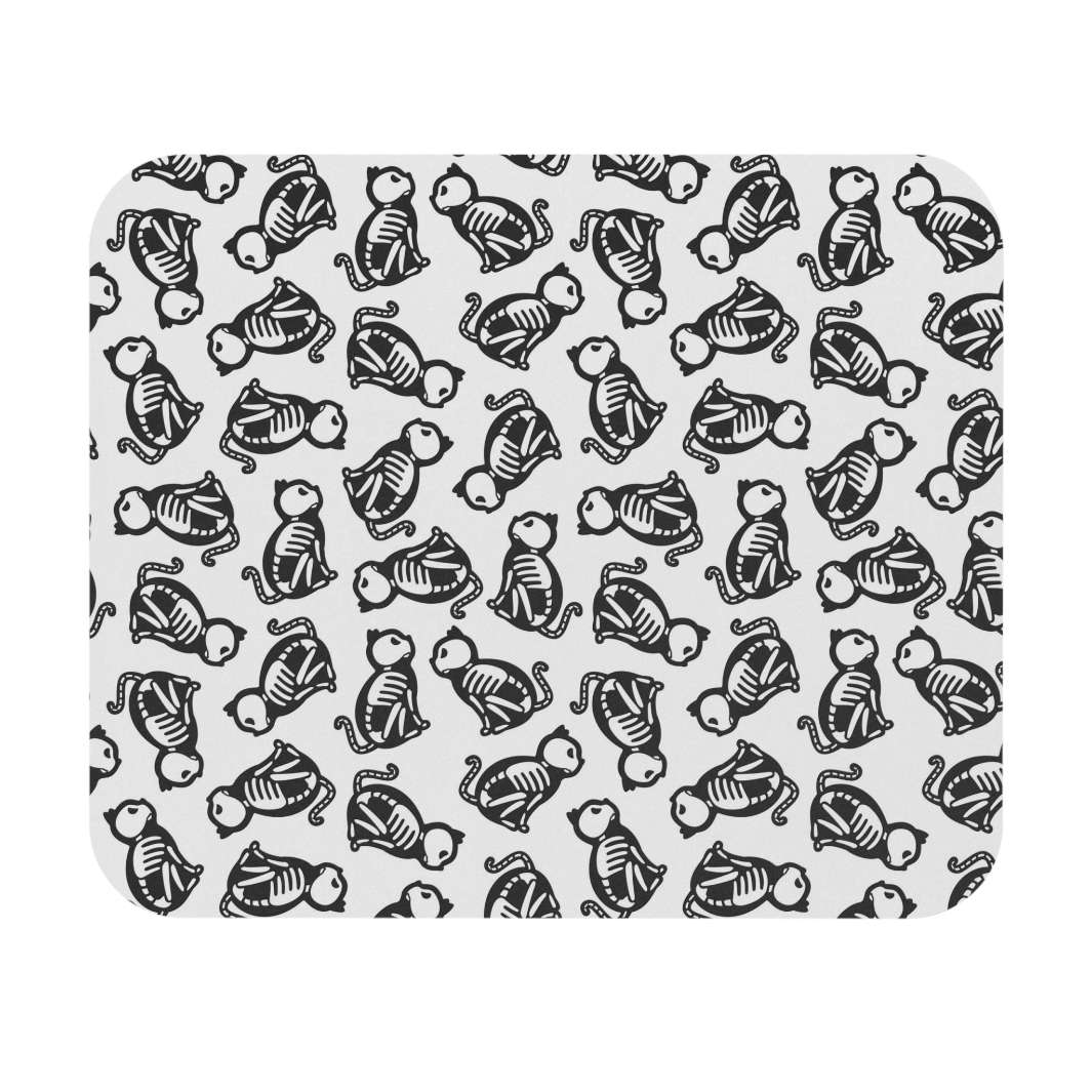 Skeleton Cat Mouse Pad - Happy Little Kitty