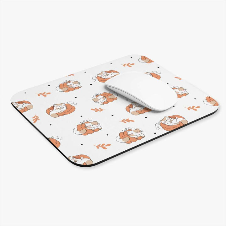 Sleepy Pumpkin Cat Mouse Pad- Happy Little Kitty