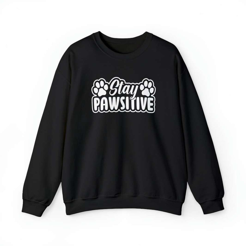Stay Pawsitive Unisex Crewneck Sweatshirt - Happy Little Kitty