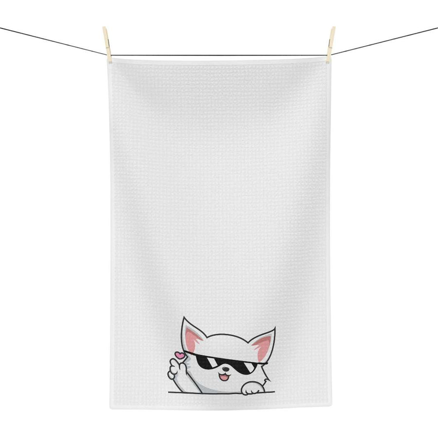 Sunglasses Cat Tea Towel - Happy Little Kitty