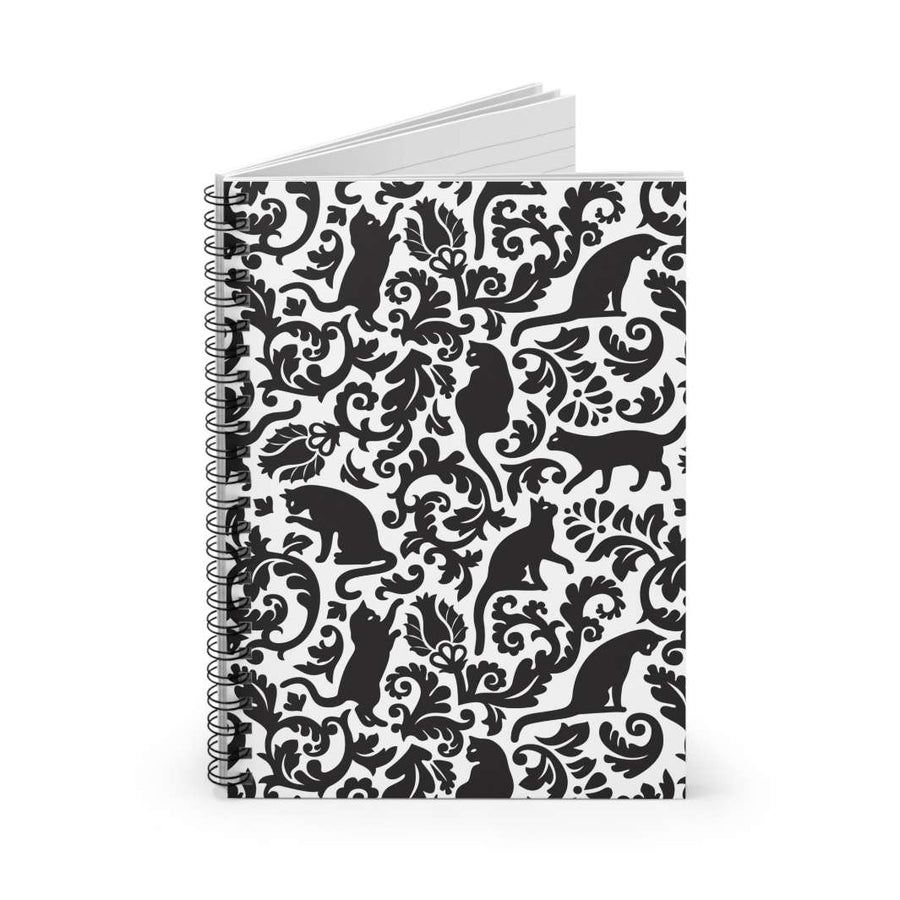Toile Cat Spiral Notebook - Happy Little Kitty