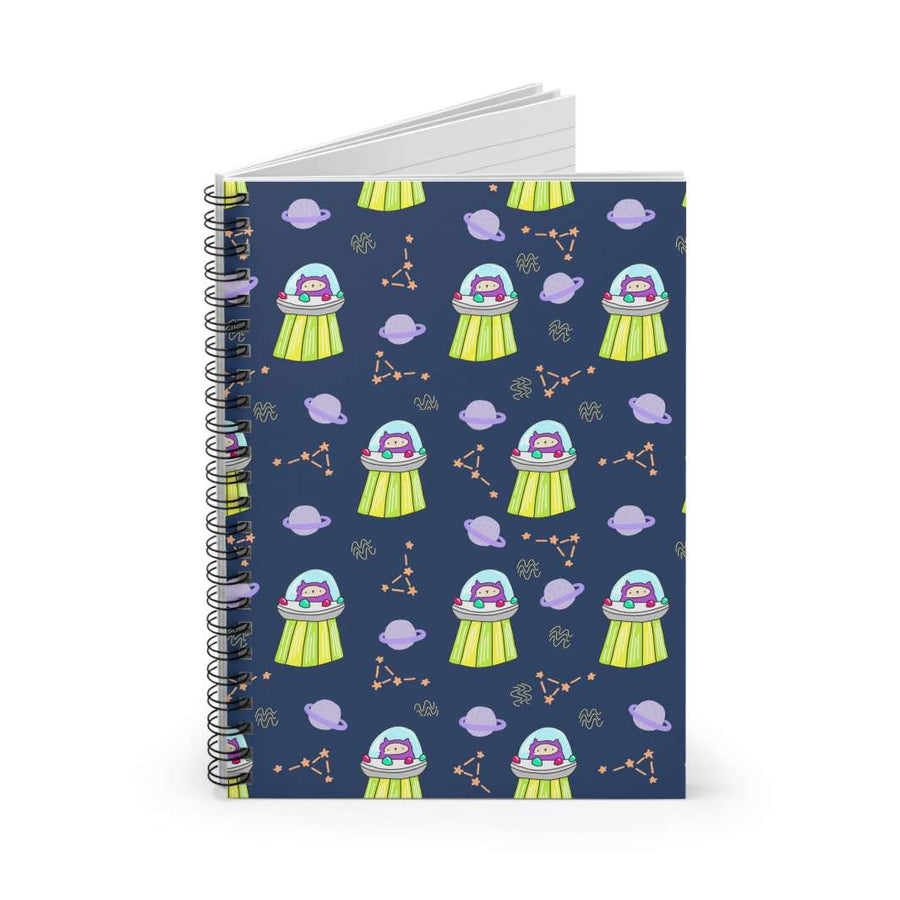 UFO Cat Spiral Notebook - Happy Little Kitty