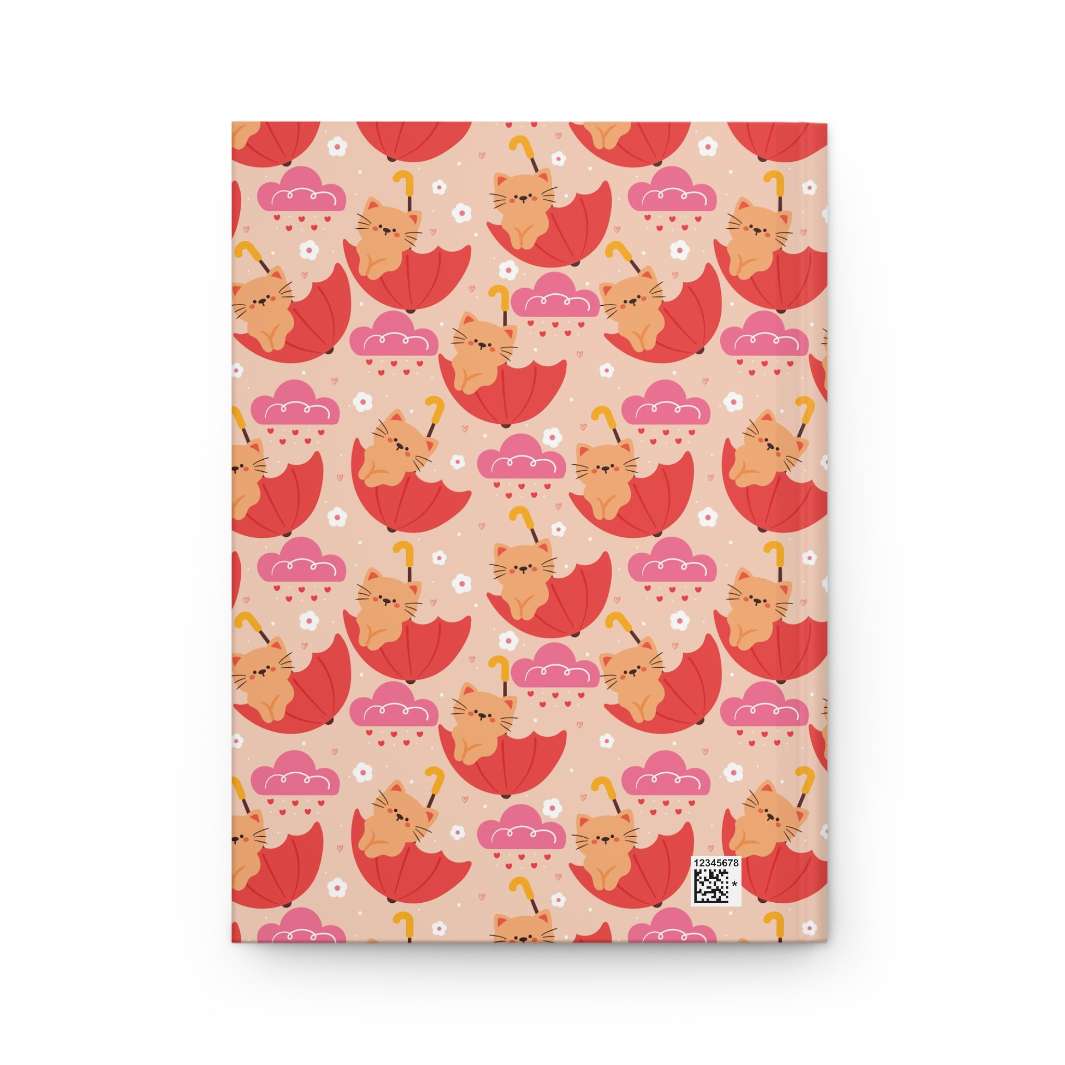 Umbrella Cats Hardcover Journal - Happy Little Kitty