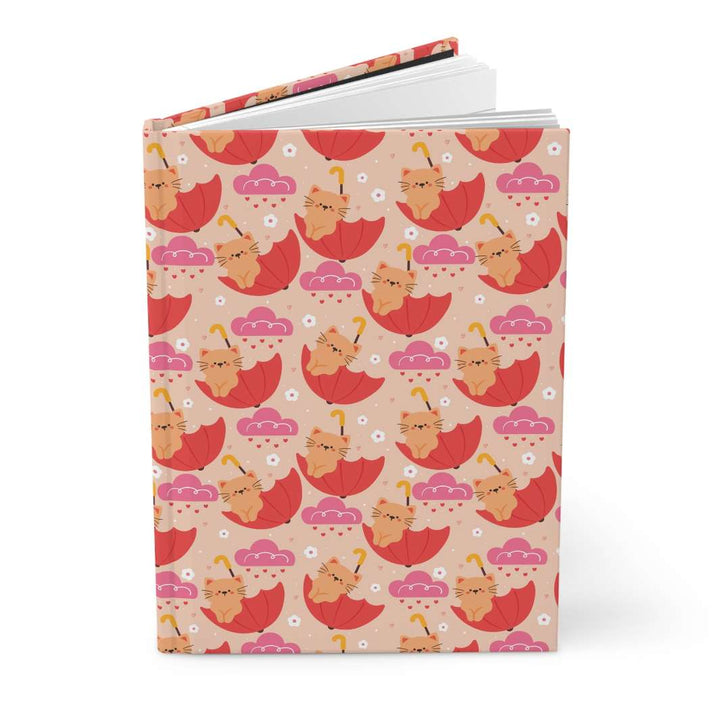 Umbrella Cats Hardcover Journal - Happy Little Kitty