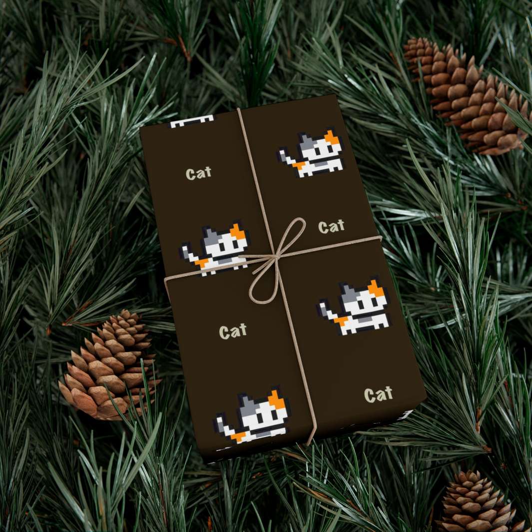 Video Game Cat Gift Wrap - Happy Little Kitty