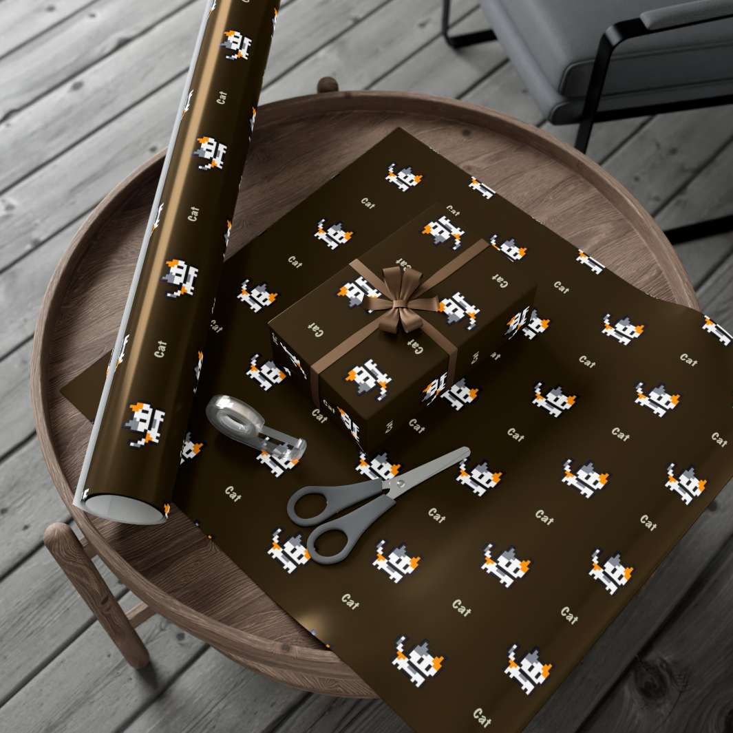 Video Game Cat Gift Wrap - Happy Little Kitty