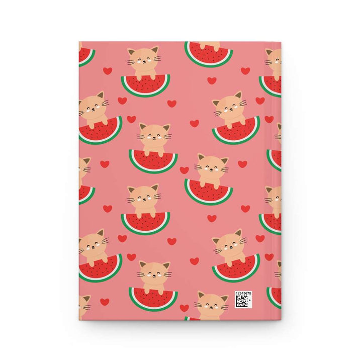 Watermelon Cat Hardcover Journal - Happy Little Kitty