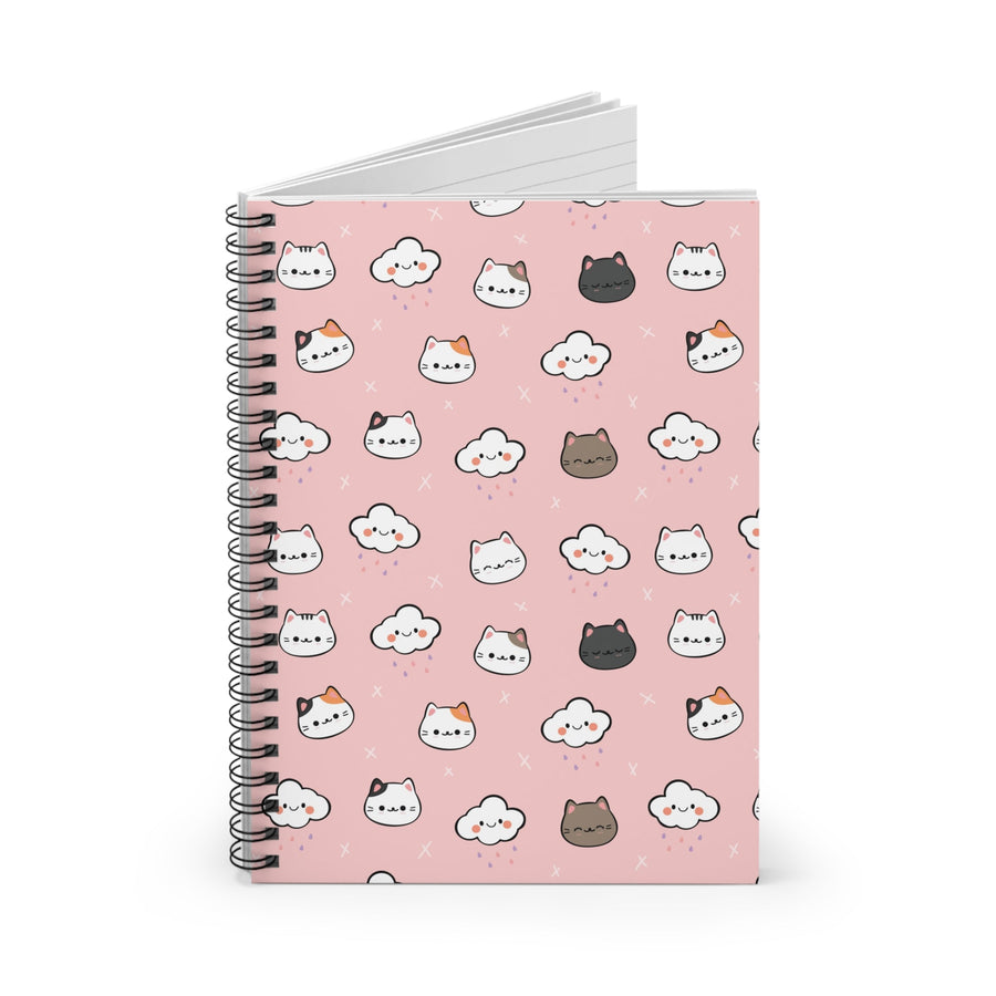 Rain Cloud Kitty Spiral Notebook - Happy Little Kitty