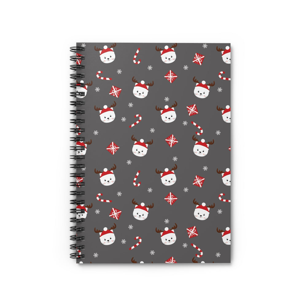 Reindeer Cat Spiral Notebook - Happy Little Kitty