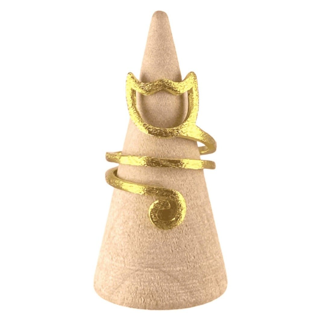 Adjustable Cat Ring- Gold - Happy Little Kitty