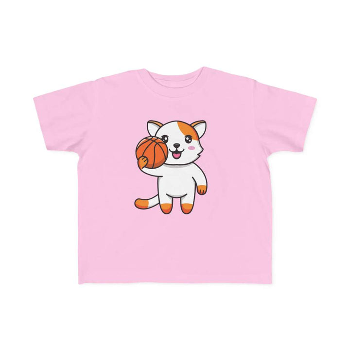 Basketball Cat Toddler Tee - Happy Little Kitty