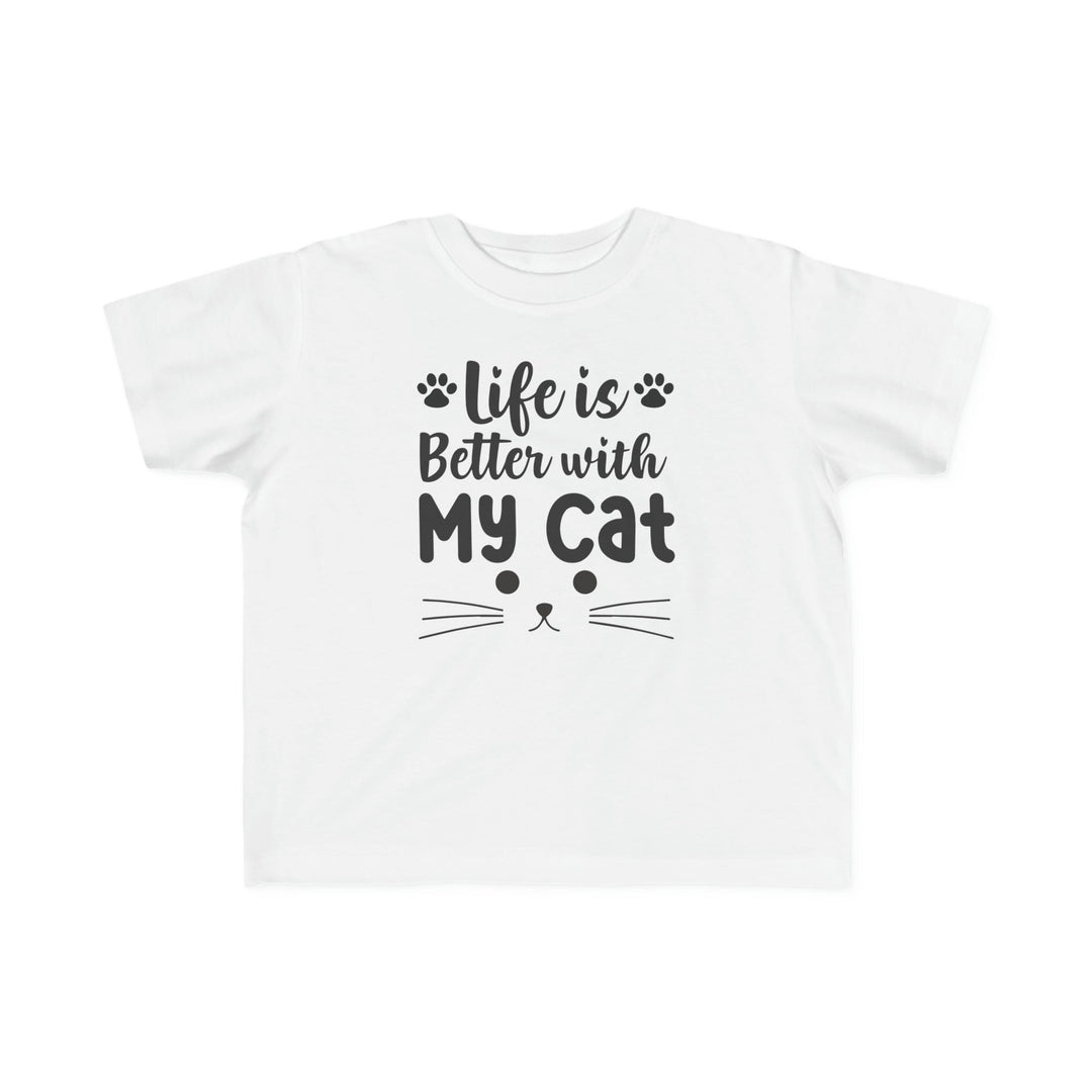 Better With My Cat Toddler Tee - Happy Little Kitty