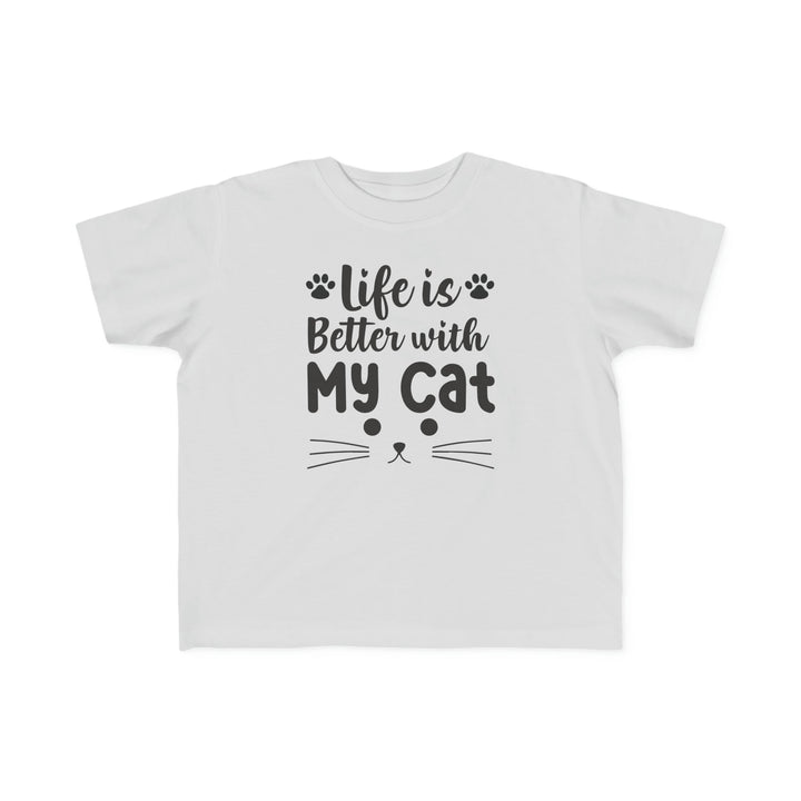 Better With My Cat Toddler Tee - Happy Little Kitty