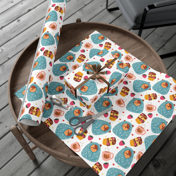 Blanket Cat Gift Wrap - Happy Little Kitty