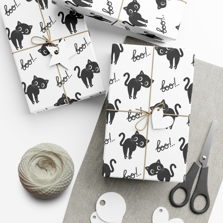 Boo Kitty Gift Wrap - Happy Little Kitty
