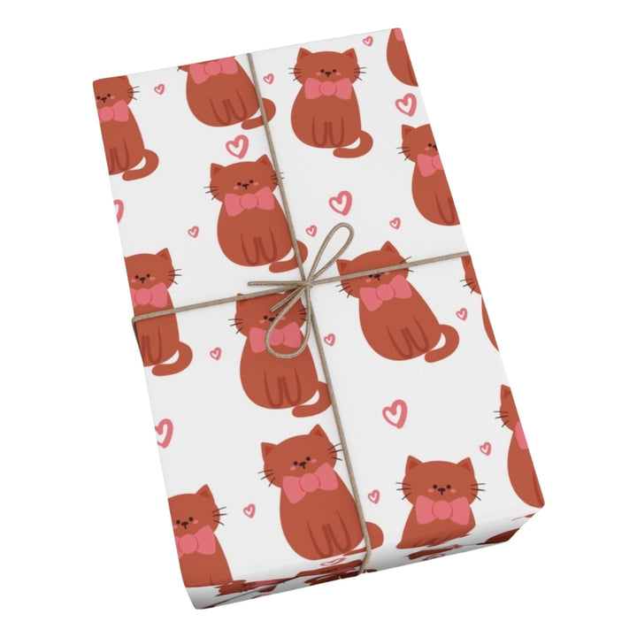Bow Tie Cat Gift Wrap - Happy Little Kitty