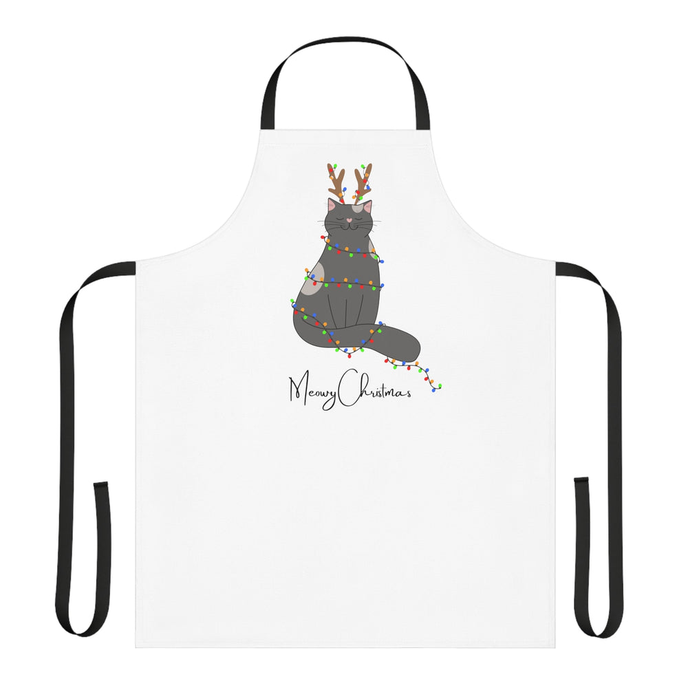 Bright Christmas Cat Apron- White - Happy Little Kitty
