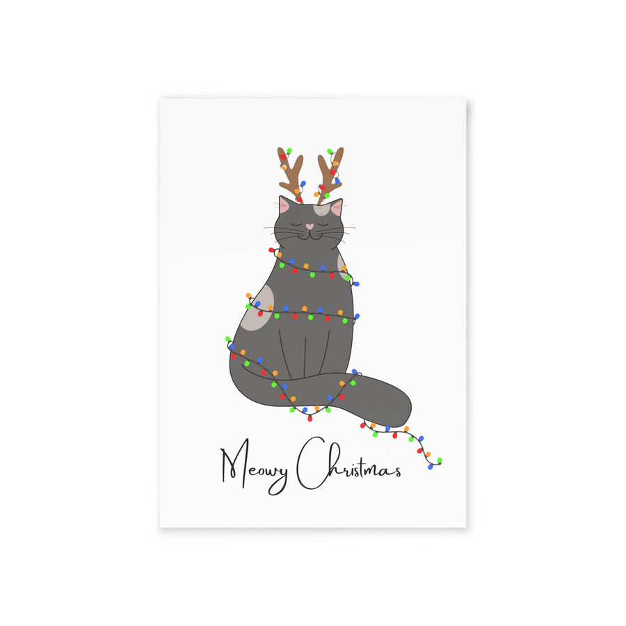Bright Christmas Cat Greeting Card - Happy Little Kitty