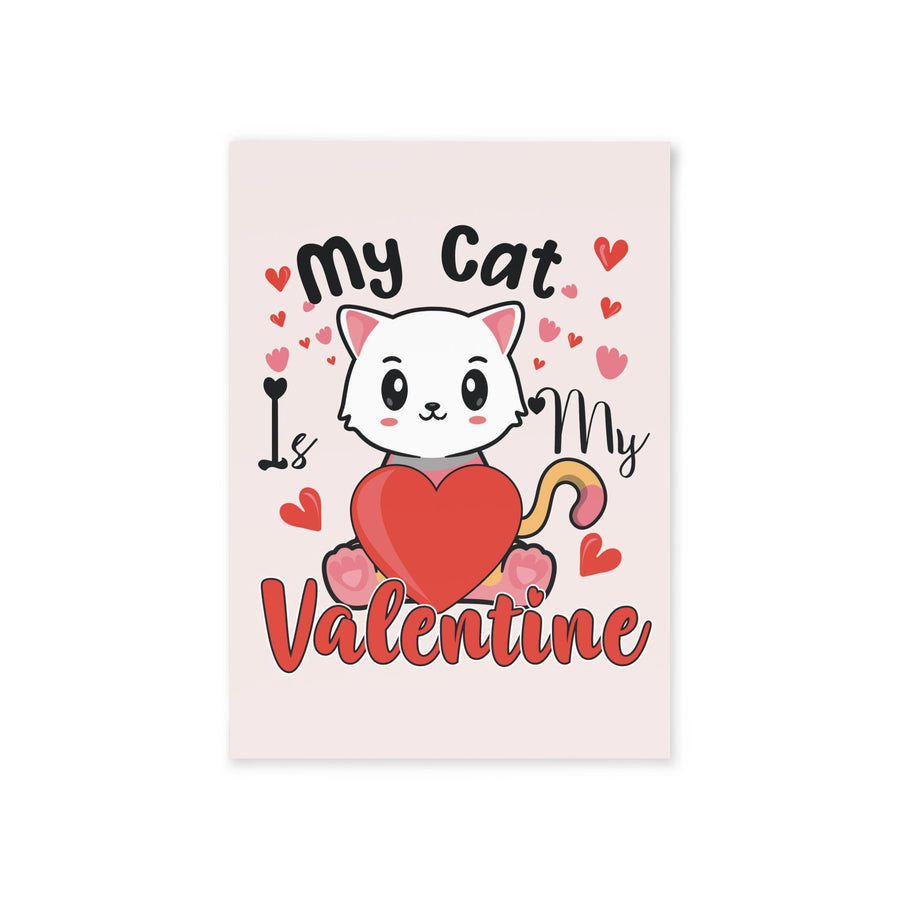 Cat is My Valentine Greeting Card - Happy Little Kitty