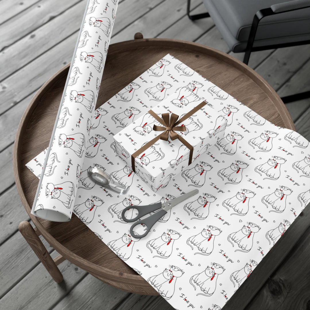 Cat Love Gift Wrap - Happy Little Kitty