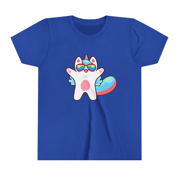 Caticorn Party Time Youth Short Sleeve T-Shirt - Happy Little Kitty