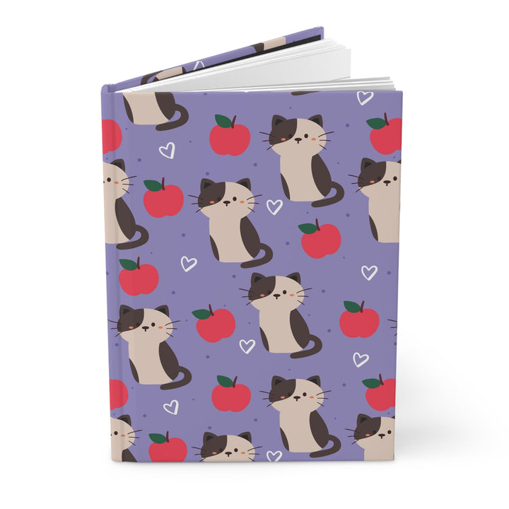 Cats and Apples Hardcover Journal - Happy Little Kitty