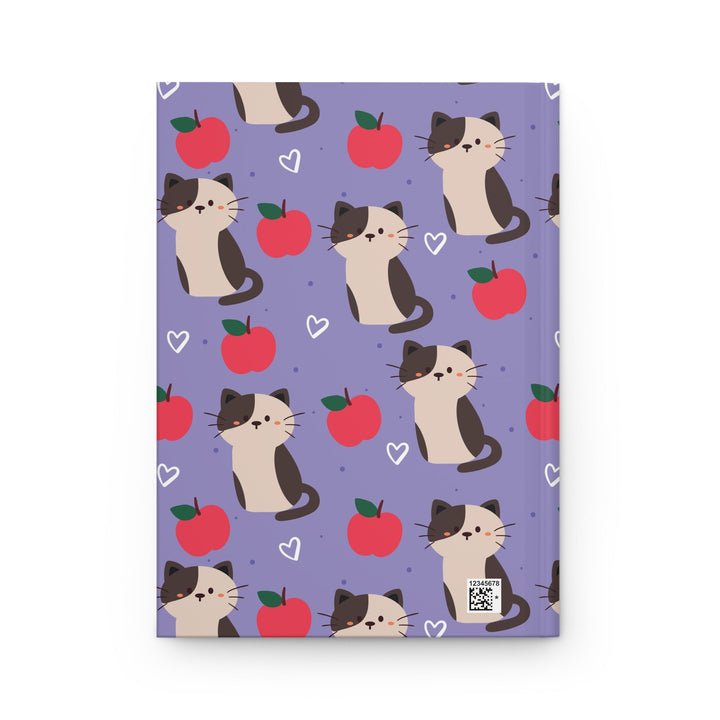 Cats and Apples Hardcover Journal - Happy Little Kitty