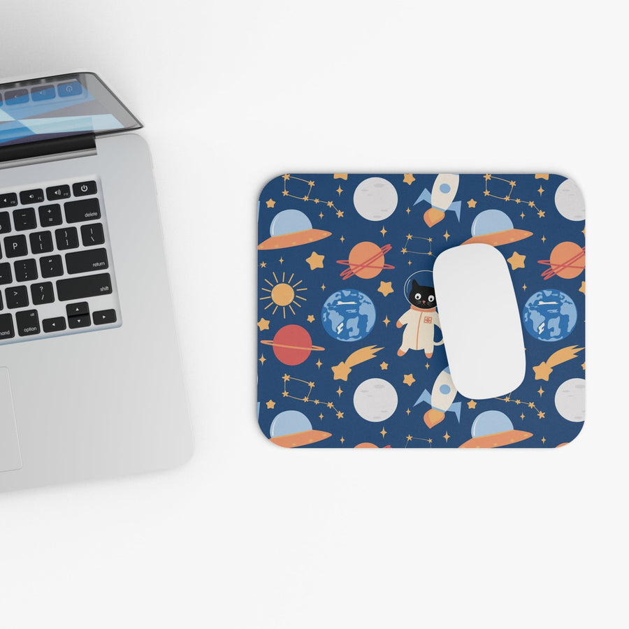 Cats and Planets Mouse Pad - Happy Little Kitty