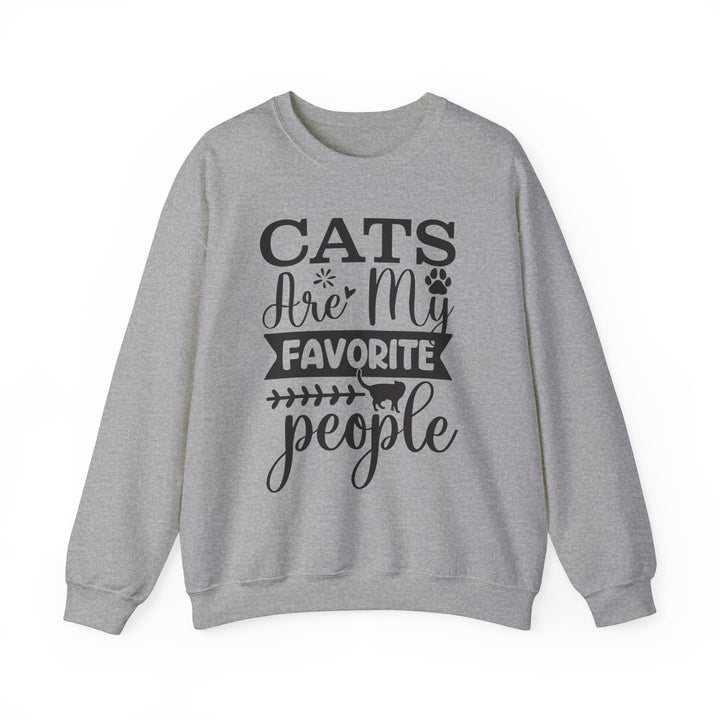 Cats Are My Favorite People Crewneck Sweatshirt - Happy Little Kitty