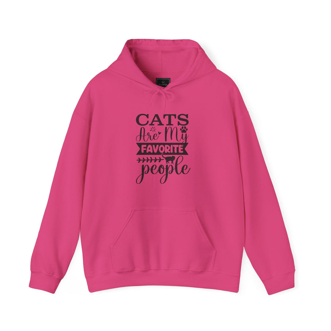 Cats Are My Favorite People Hooded Sweatshirt - Happy Little Kitty