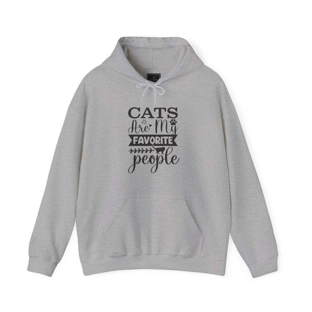Cats Are My Favorite People Hooded Sweatshirt - Happy Little Kitty