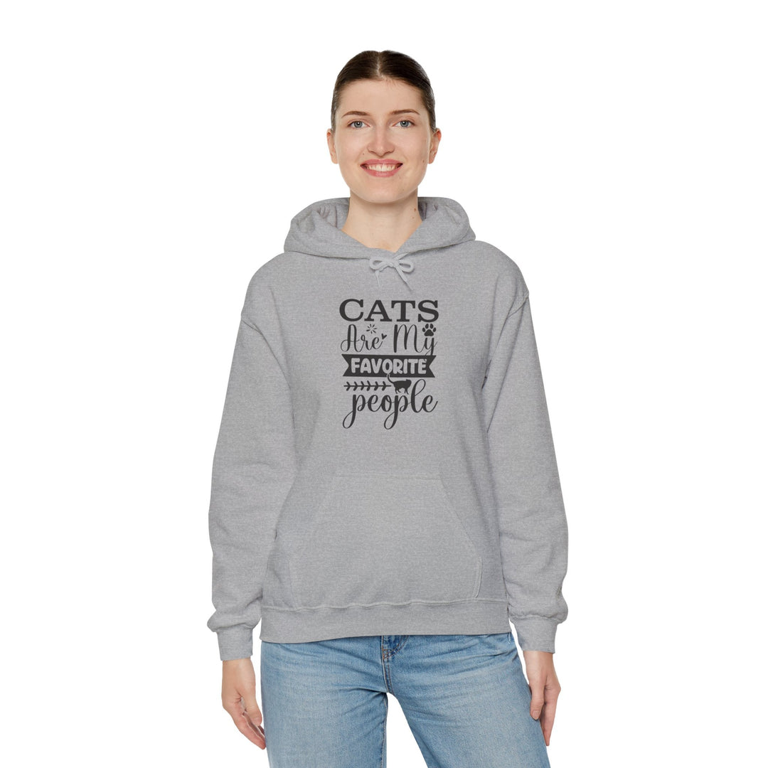 Cats Are My Favorite People Hooded Sweatshirt - Happy Little Kitty