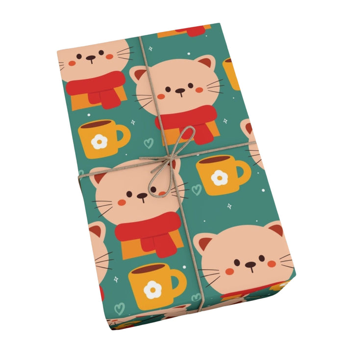 Cats in Scarves Gift Wrap - Happy Little Kitty