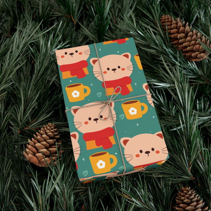 Cats in Scarves Gift Wrap - Happy Little Kitty