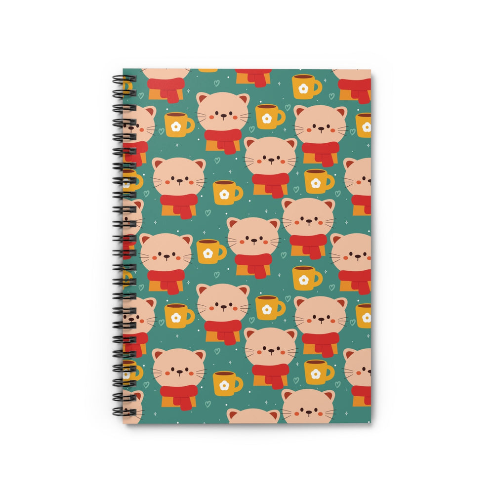 Cats in Scarves Spiral Notebook - Happy Little Kitty