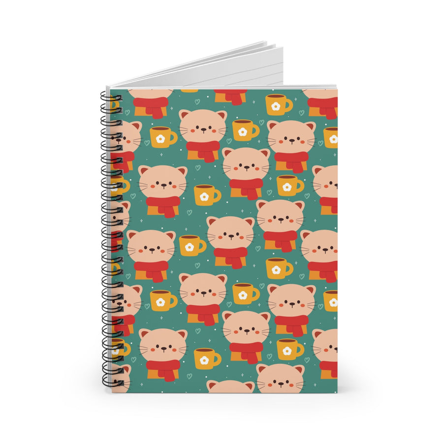 Cats in Scarves Spiral Notebook - Happy Little Kitty
