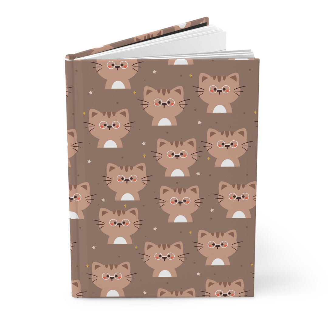 Chocolate Cat Hardcover Journal - Happy Little Kitty