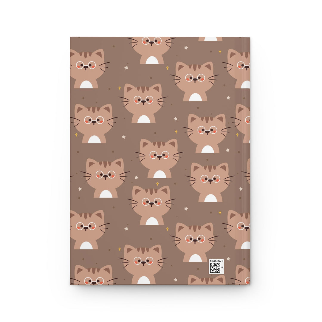 Chocolate Cat Hardcover Journal - Happy Little Kitty