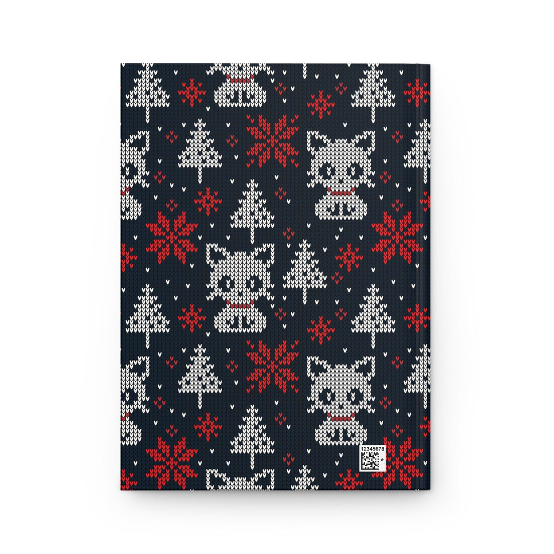 Christmas Sweater Cat Hardcover Journal - Happy Little Kitty