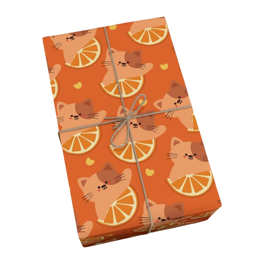 Citrus Cat Gift Wrap - Happy Little Kitty