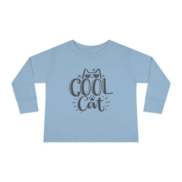 Cool Cat Toddler Long Sleeve Tee - Happy Little Kitty