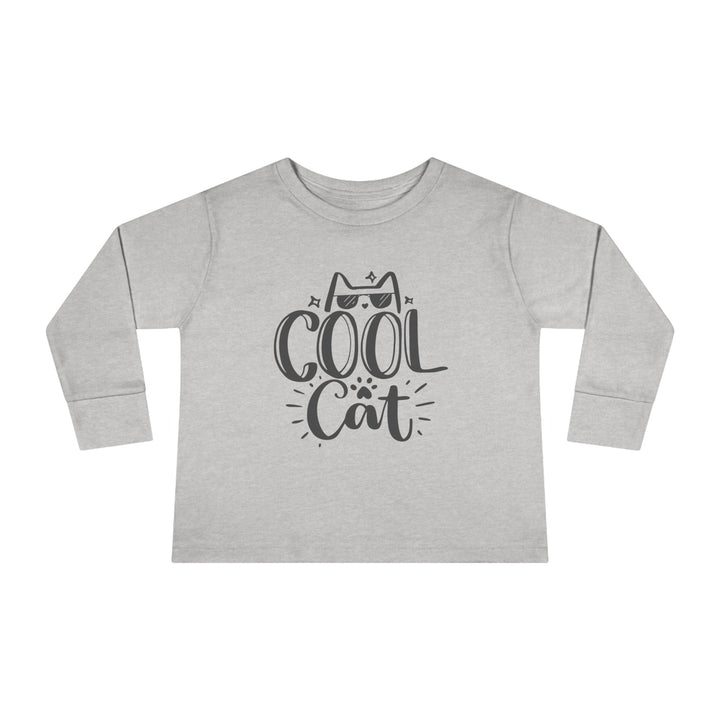 Cool Cat Toddler Long Sleeve Tee - Happy Little Kitty