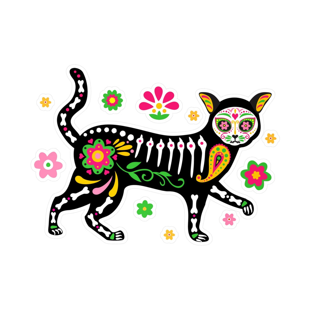 Day of the Dead Cat Sticker - Happy Little Kitty