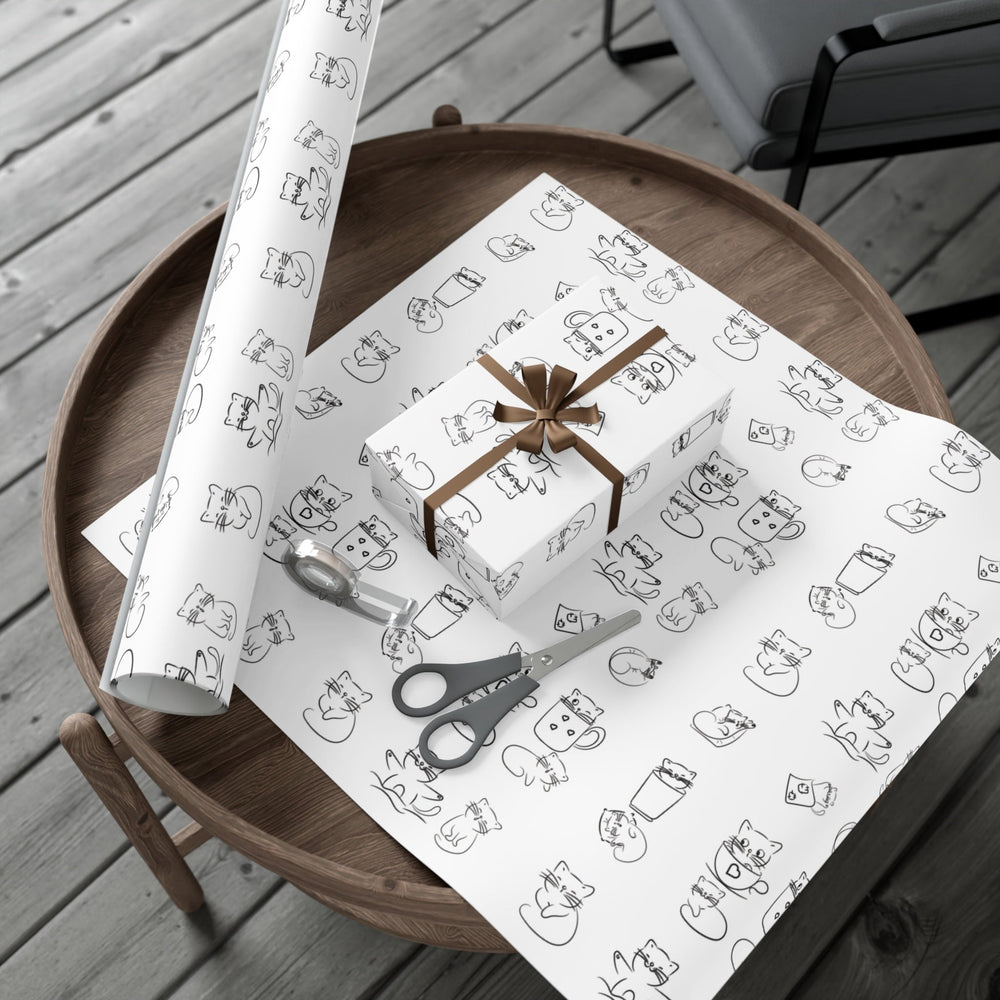 Doodle Cat Gift Wrap - Happy Little Kitty