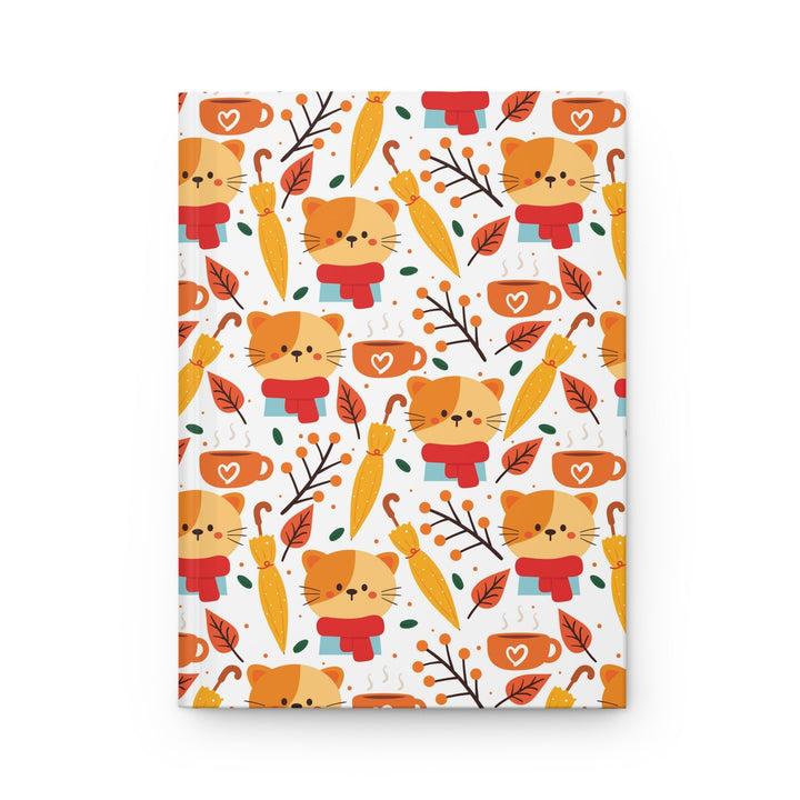 Fall Cat Hardcover Journal - Happy Little Kitty