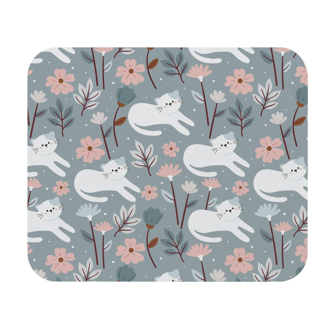 Field of Flowers Cat Mouse Pad - Happy Little Kitty